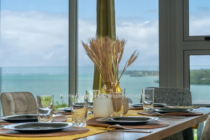 Stunning beachfront apartment located within a secure complex in Trou d’Eau Douce available for rent