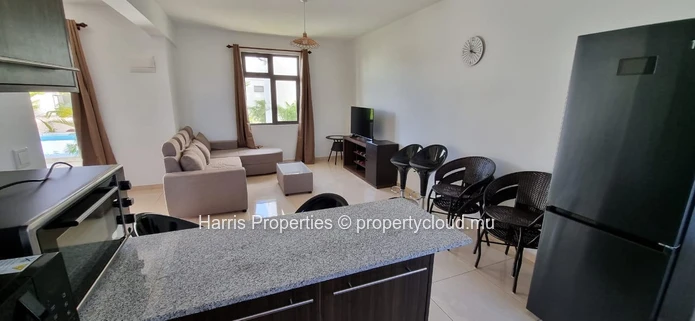 New modern duplex for rent in a secure residence with shared swimming pool in Pereybere