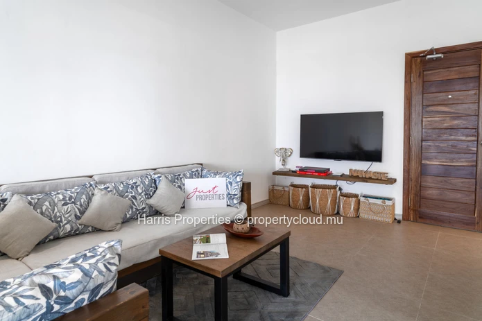 Stunning beachfront apartment located within a secure complex in Trou d’Eau Douce available for rent