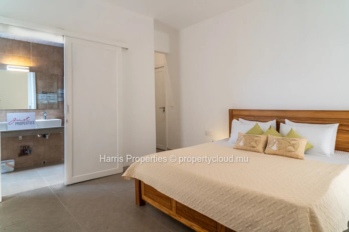 Stunning beachfront apartment located within a secure complex in Trou d’Eau Douce available for rent